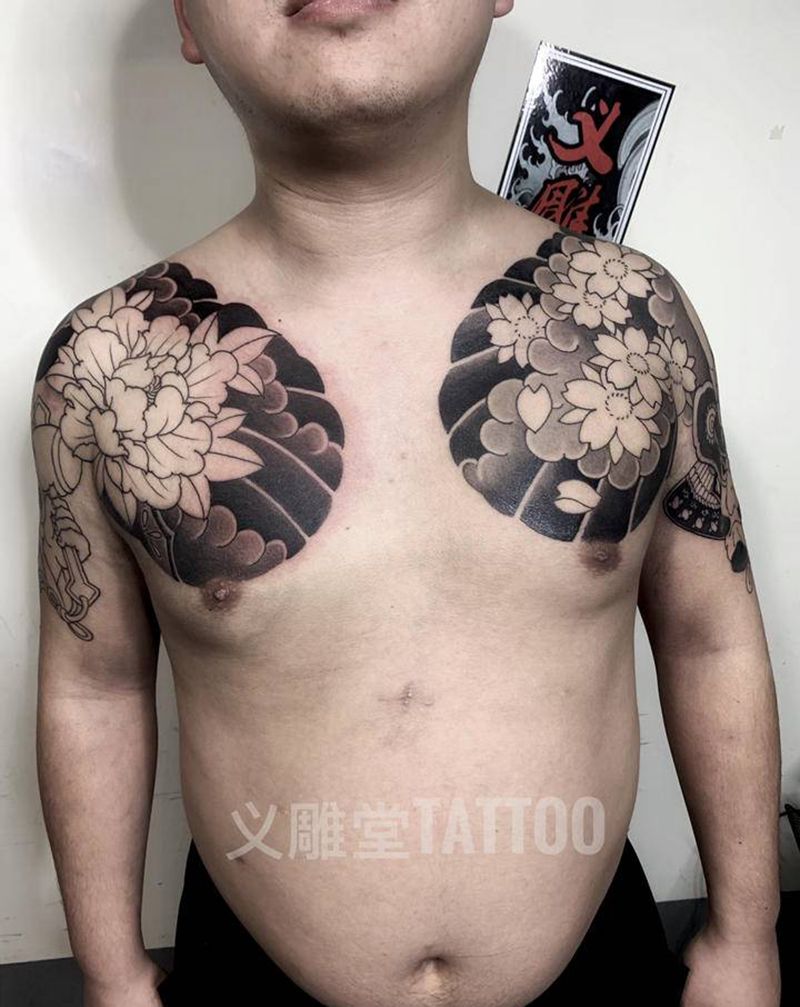 全胛刺青纹身图片_老传统纹身图案