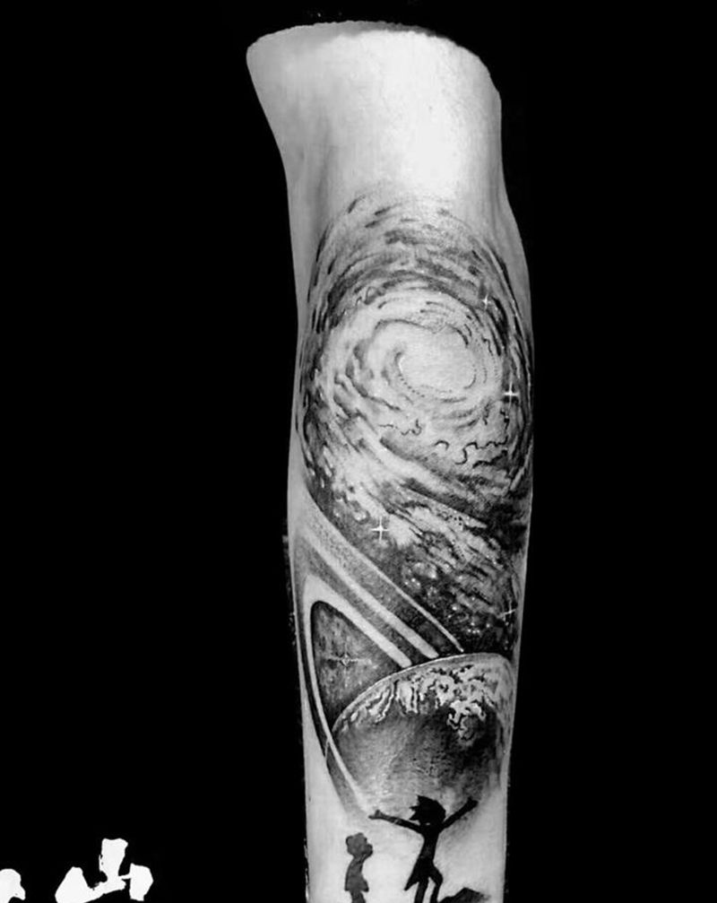 星河纹身图片_欧美写实纹身图案