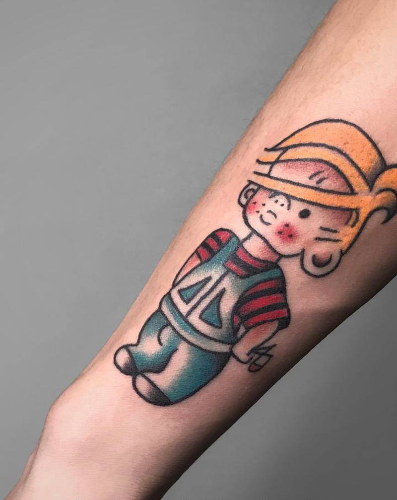 Oldschool【根作品】纹身图片_手臂Old School纹身图案