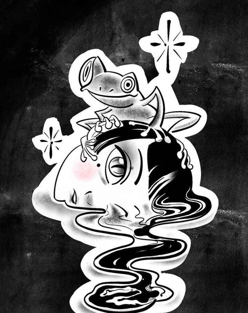 原创手稿纹身图片_手臂腿部纹身图案