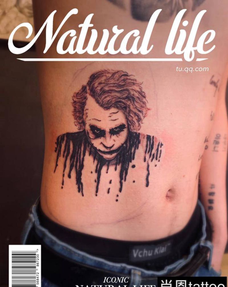 小丑纹身图片_新传统纹身图案