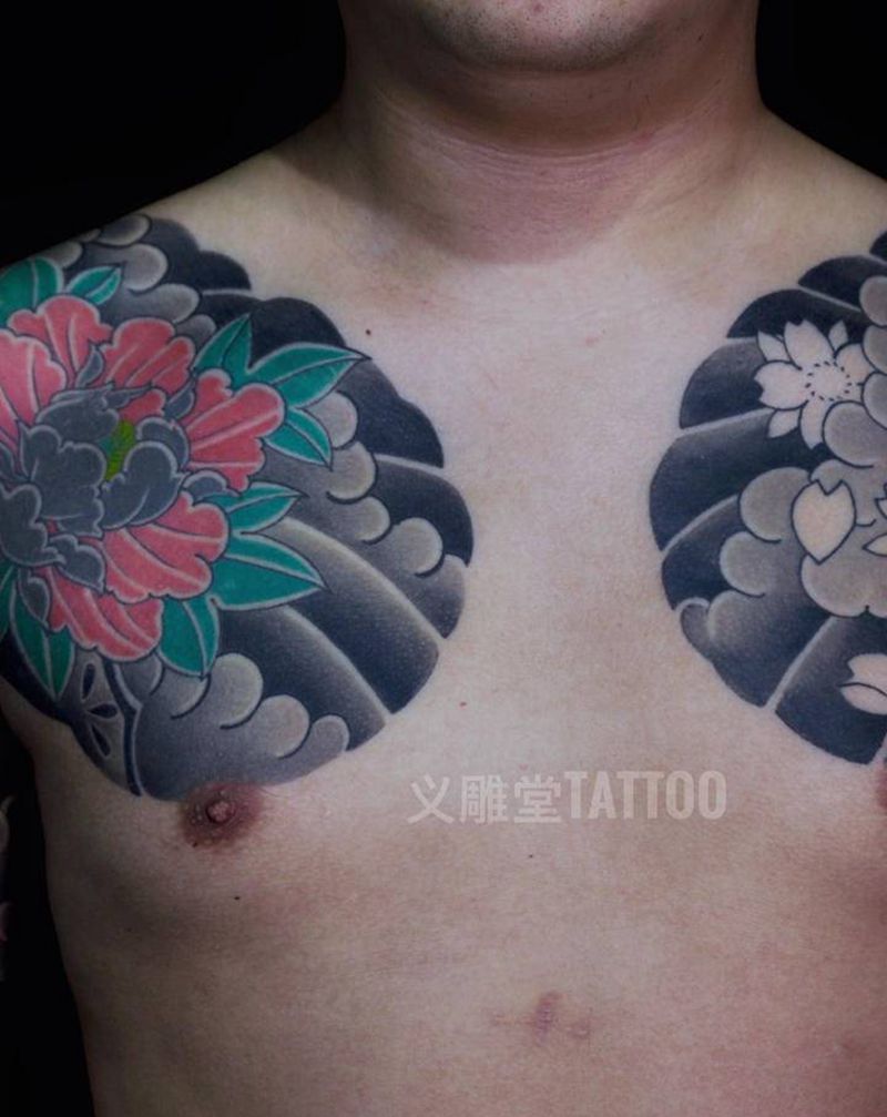 双胛纹身纹身图片_老传统半胛纹身图案