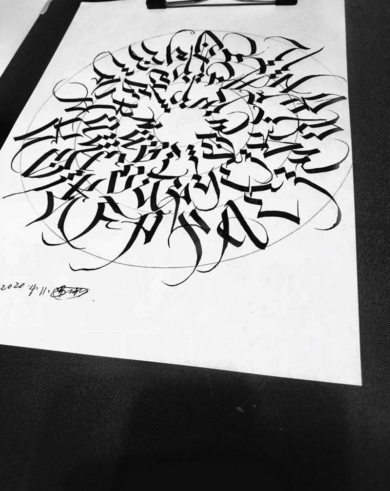 字纹身图片_花体字纹身图案