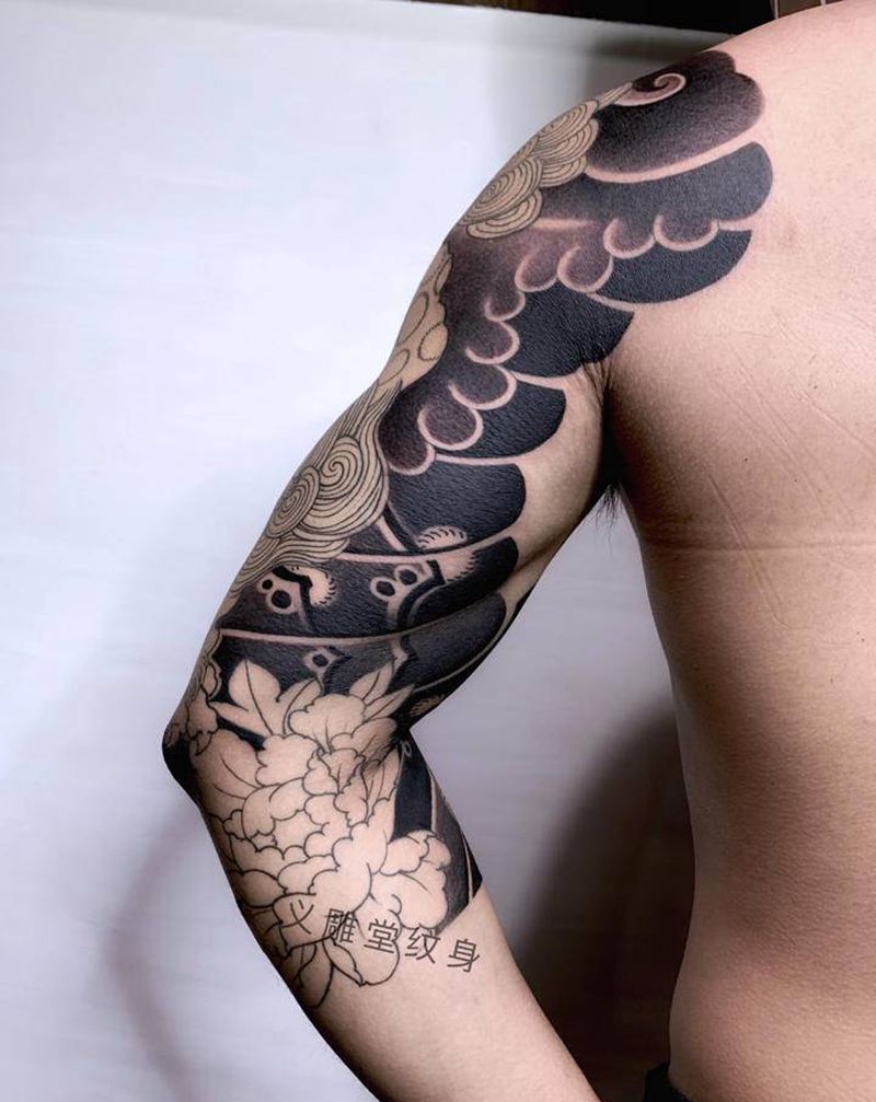 七分臂纹身纹身图片_老传统纹身图案