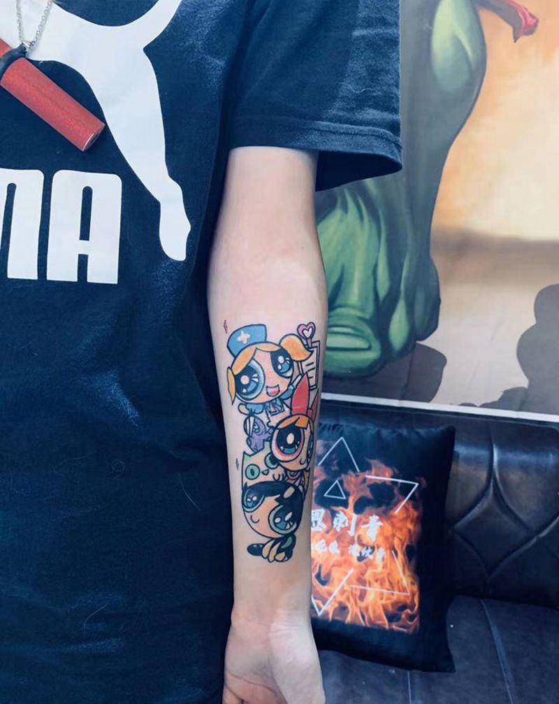 卡通纹身图片_New School纹身图案