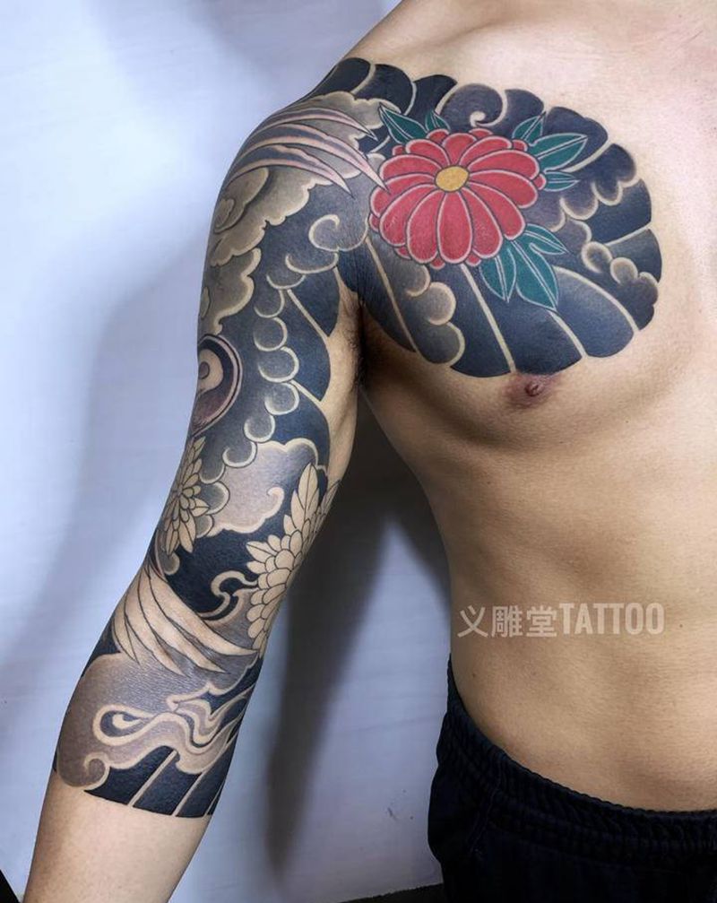 七分半胛纹身纹身图片_老传统重庆纹身图案