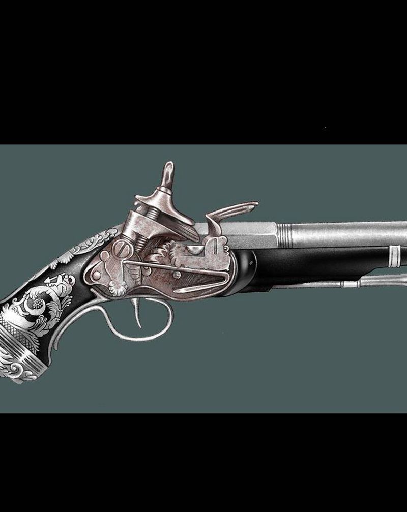 枪收到纹身图片_手部欧美写实纹身图案