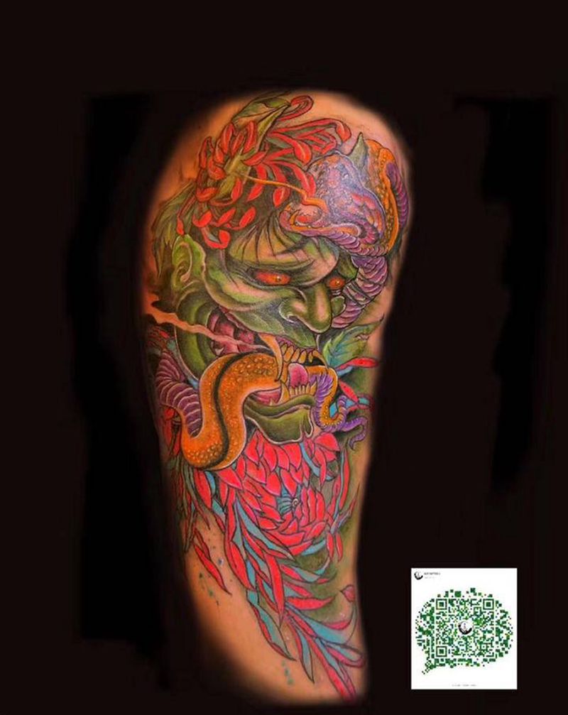 般若纹身图片_新传统纹身图案