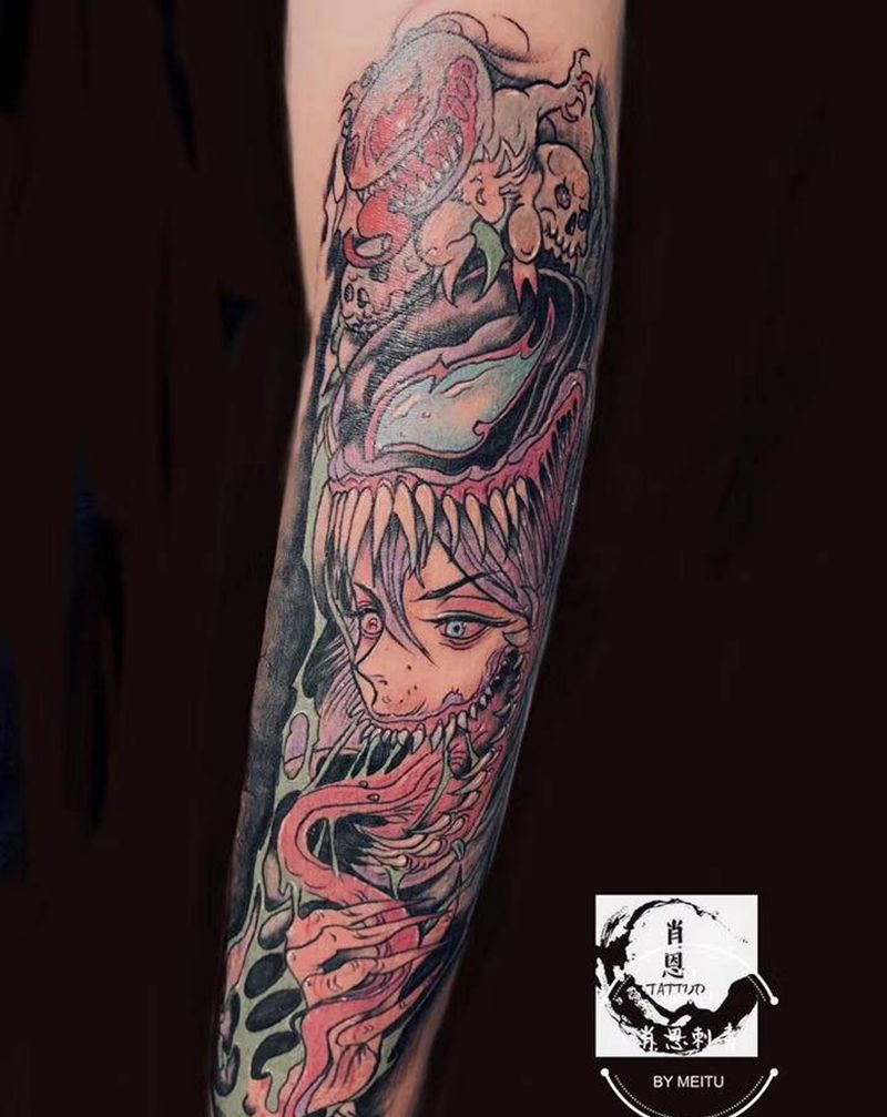 毒纹身图片_Old SchoolNew School纹身图案