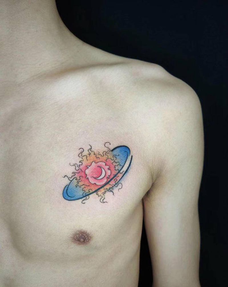 日常小图纹身图片_肩部手臂点刺纹身图案