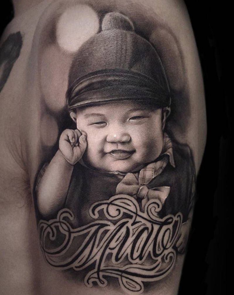 肖像写实【根作品】纹身图片_手臂欧美写实肖像写实原创纹身图案