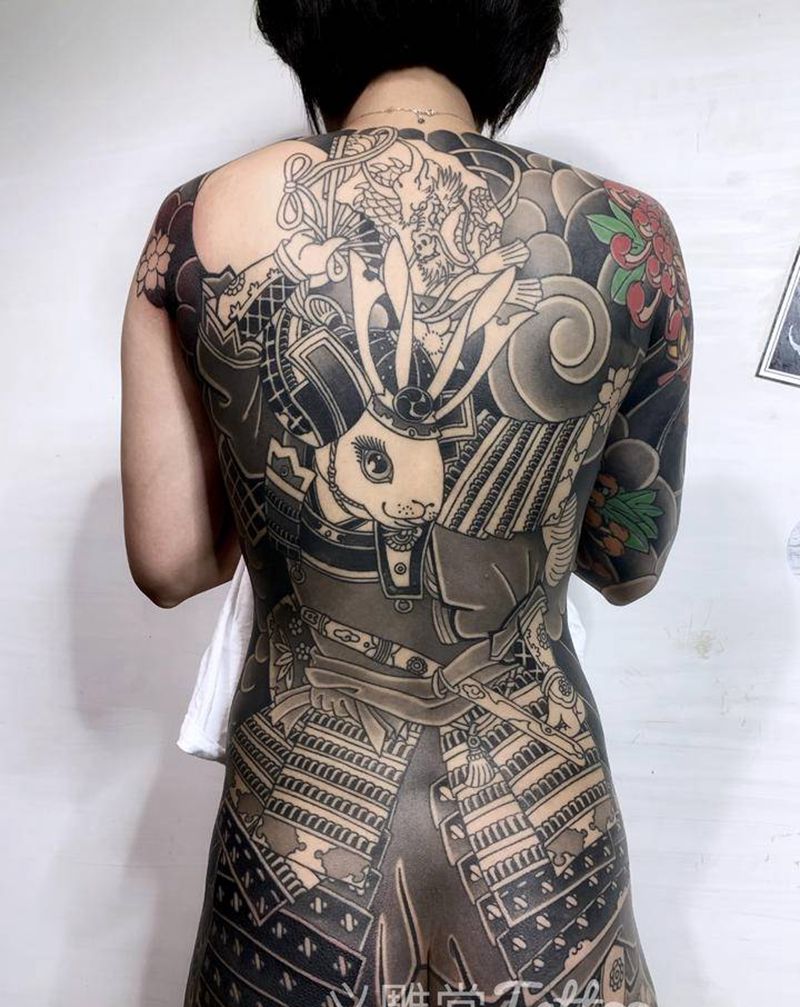 传统纹身（打雾）纹身图片_背部老传统纹身图案