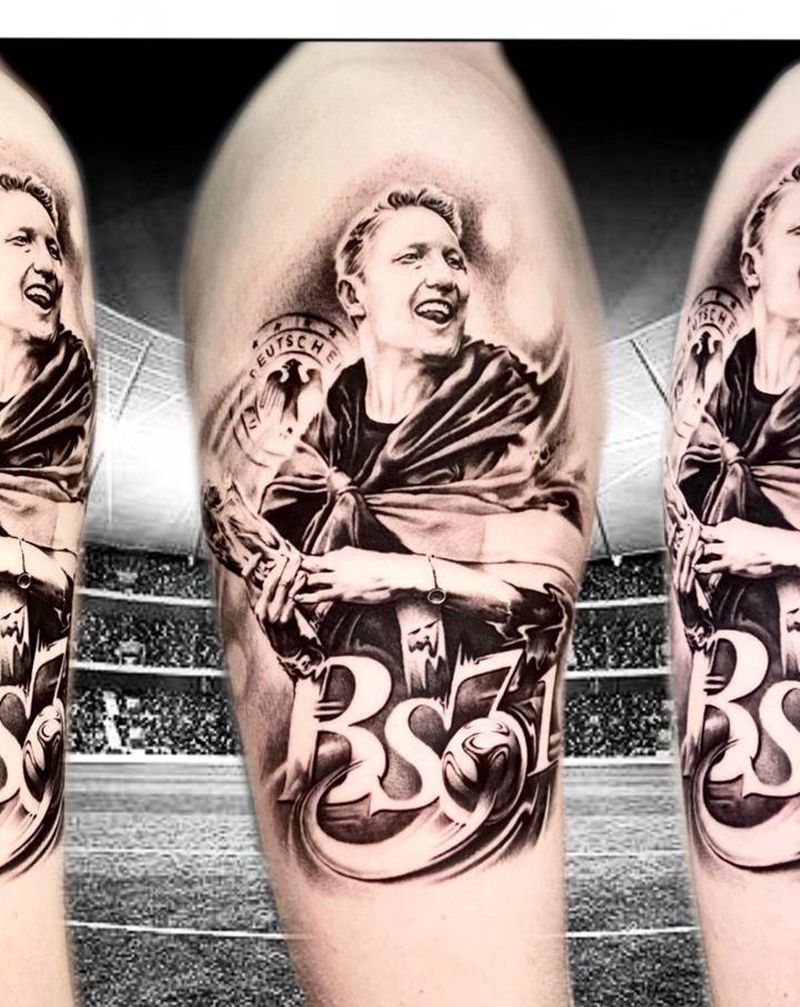 施威因施泰格纹身图片_手臂欧美写实肖像足球纹身图案