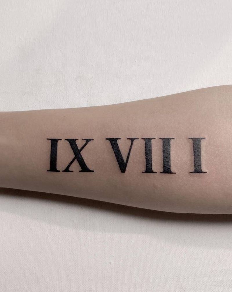 数字纹身图片_手臂图腾纹身图案