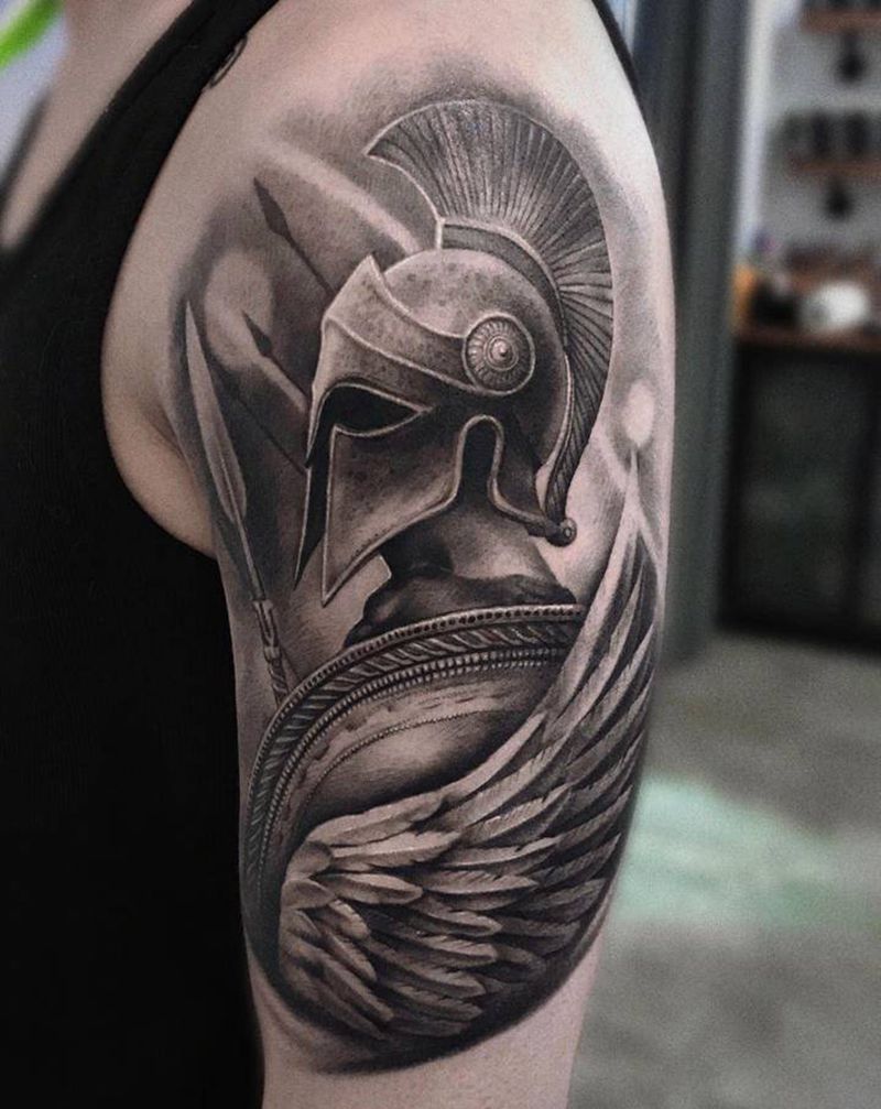 写实斯巴达【根作品】纹身图片_手臂欧美写实原创斯巴达纹身图案