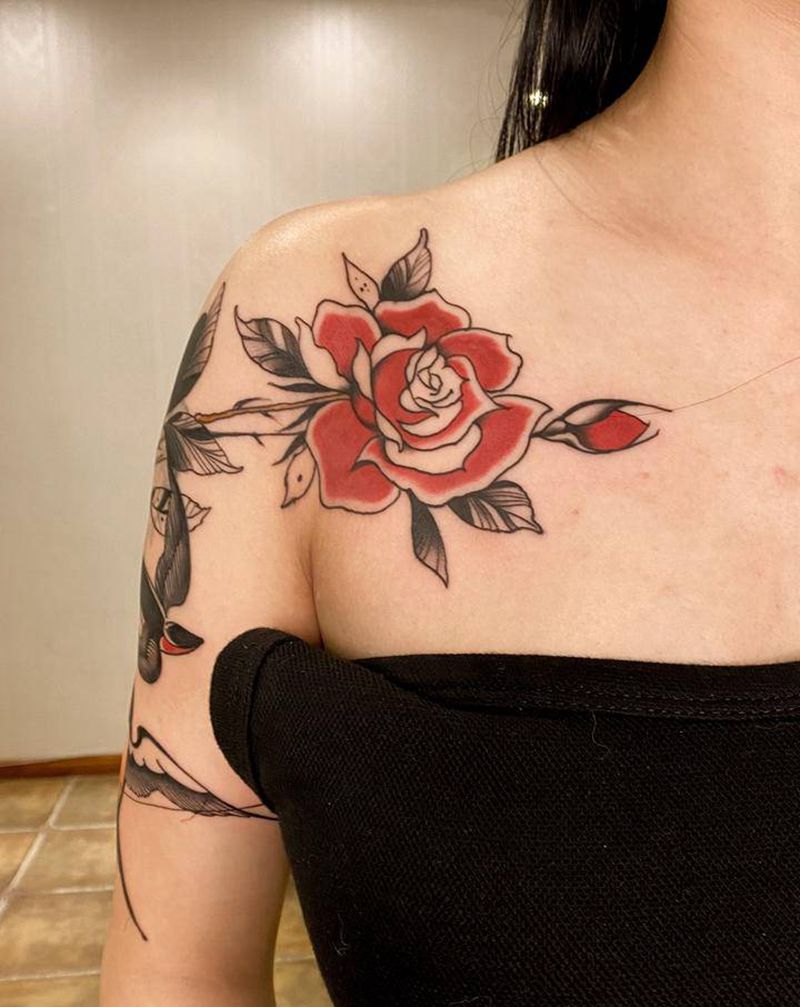 遮盖死神纹身图片_手臂Old School纹身图案