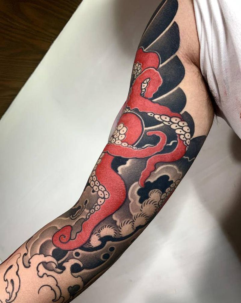 花臂纹身纹身图片_老传统纹身图案