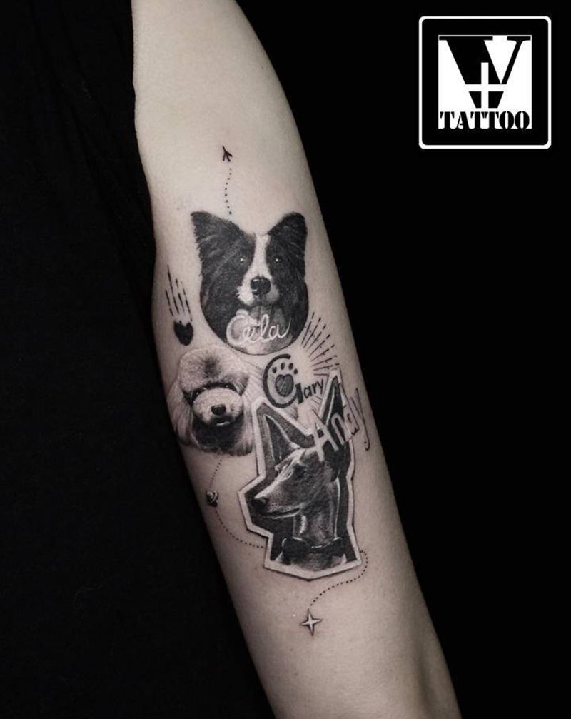 小可爱们纹身图片_手臂欧美写实纹身图案