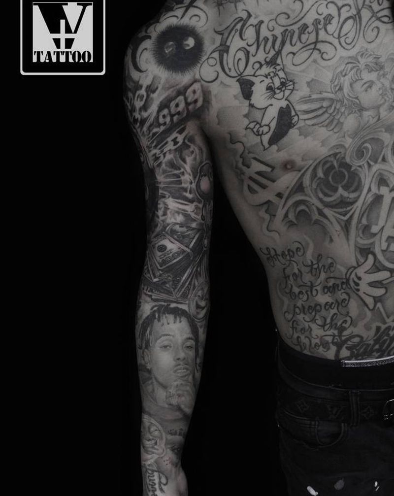 cool999纹身图片_手臂欧美写实纹身图案