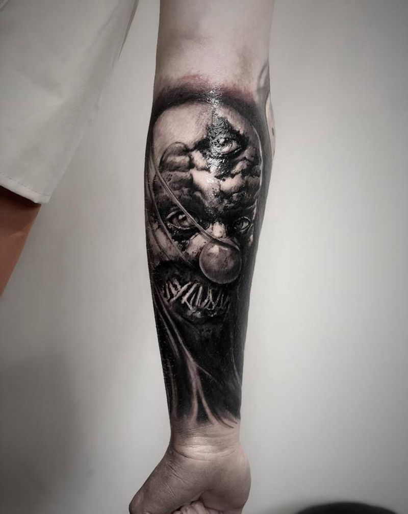 暗黑遮盖4小时纹身图片_手部手臂欧美写实纹身图案