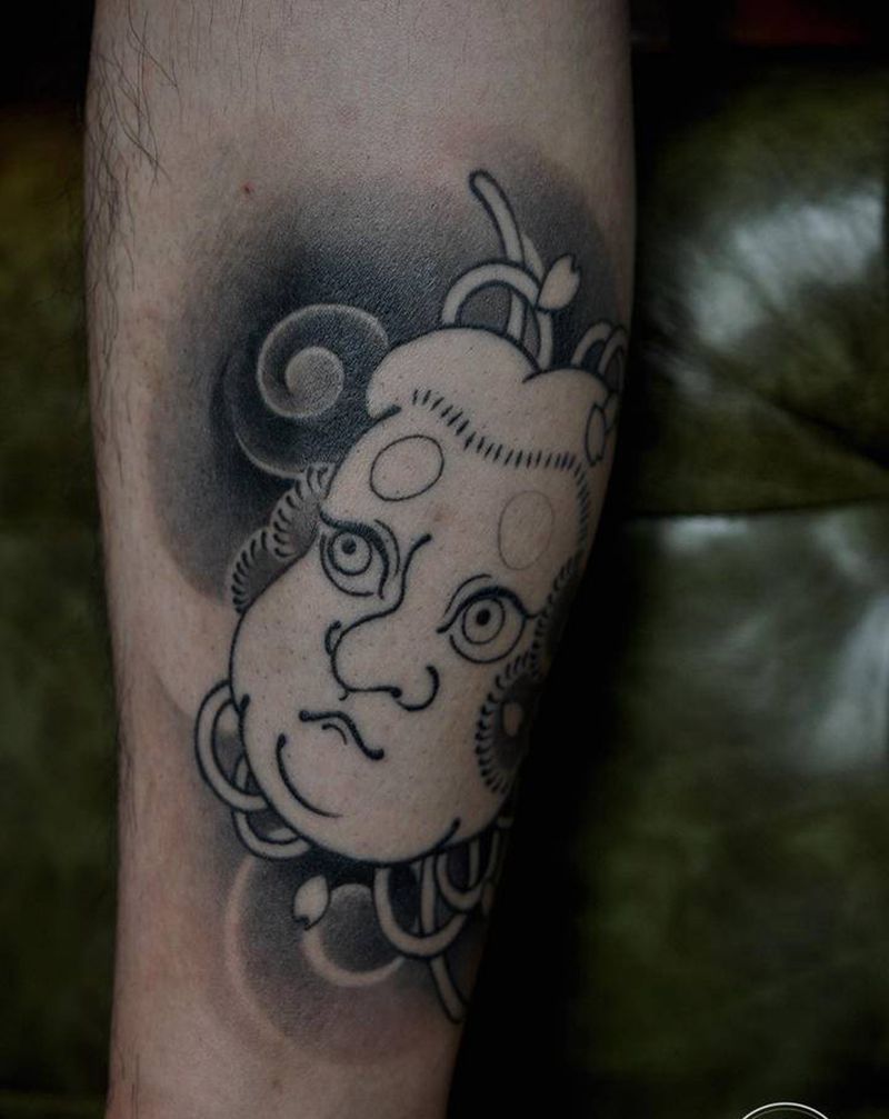 相扑面纹身纹身图片_老传统重庆纹身图案