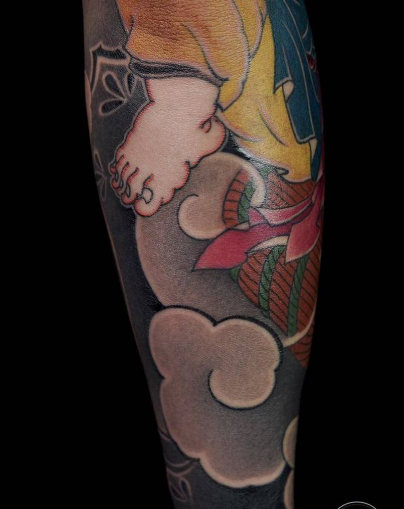 福神局部纹身纹身图片_老传统重庆纹身图案