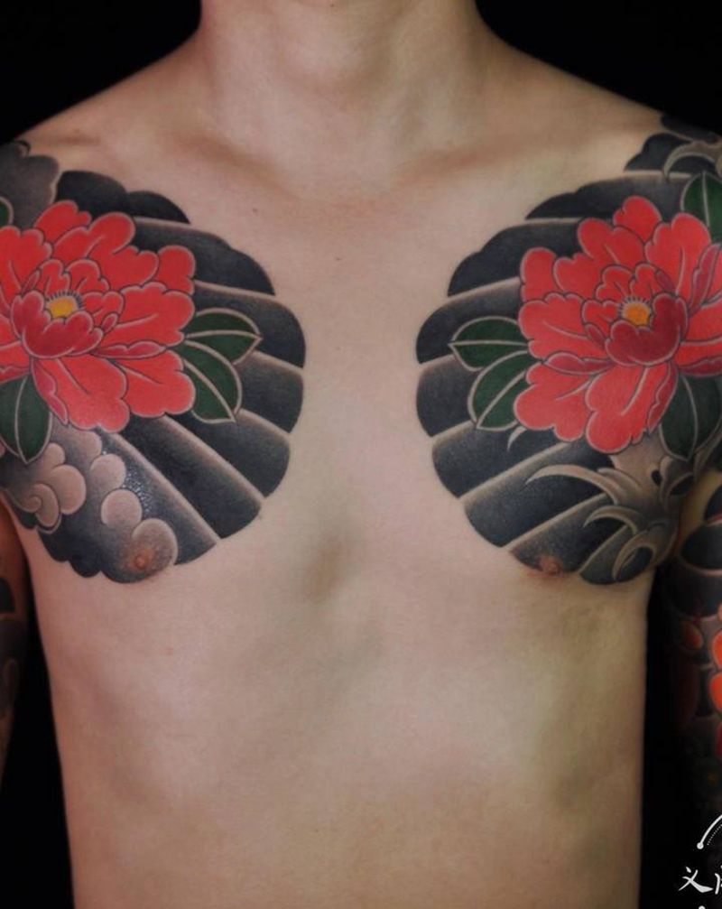 全胛纹身纹身图片_胸部老传统重庆纹身图案