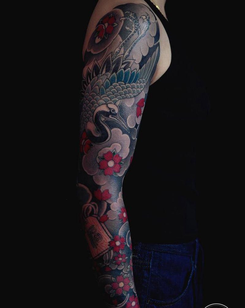 花臂刺青纹身图片_手臂老传统重庆纹身图案