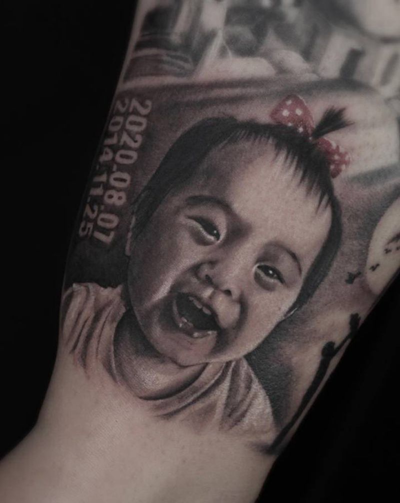 爱女❤️纹身图片_手臂欧美写实纹身图案