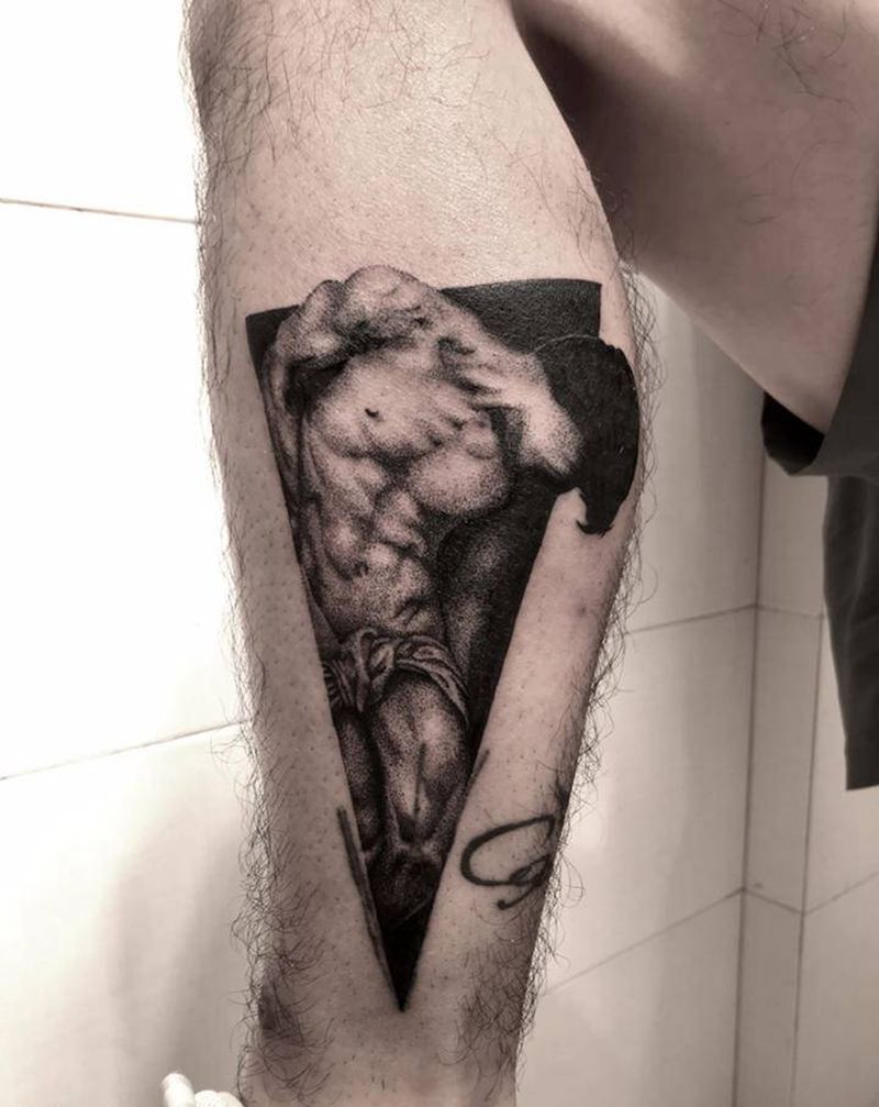 精微点刺写实纹身图片_脚部点刺欧美写实纹身图案