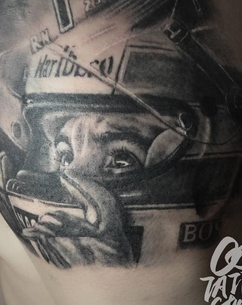 Senna纹身图片_手臂欧美写实纹身图案