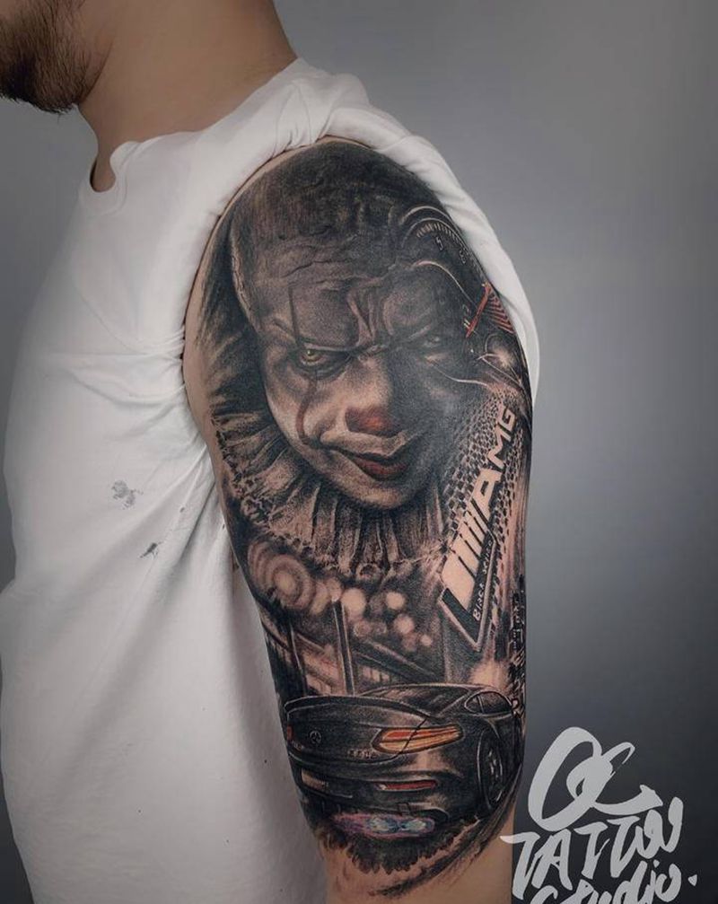 AMG纹身图片_手臂欧美写实纹身图案