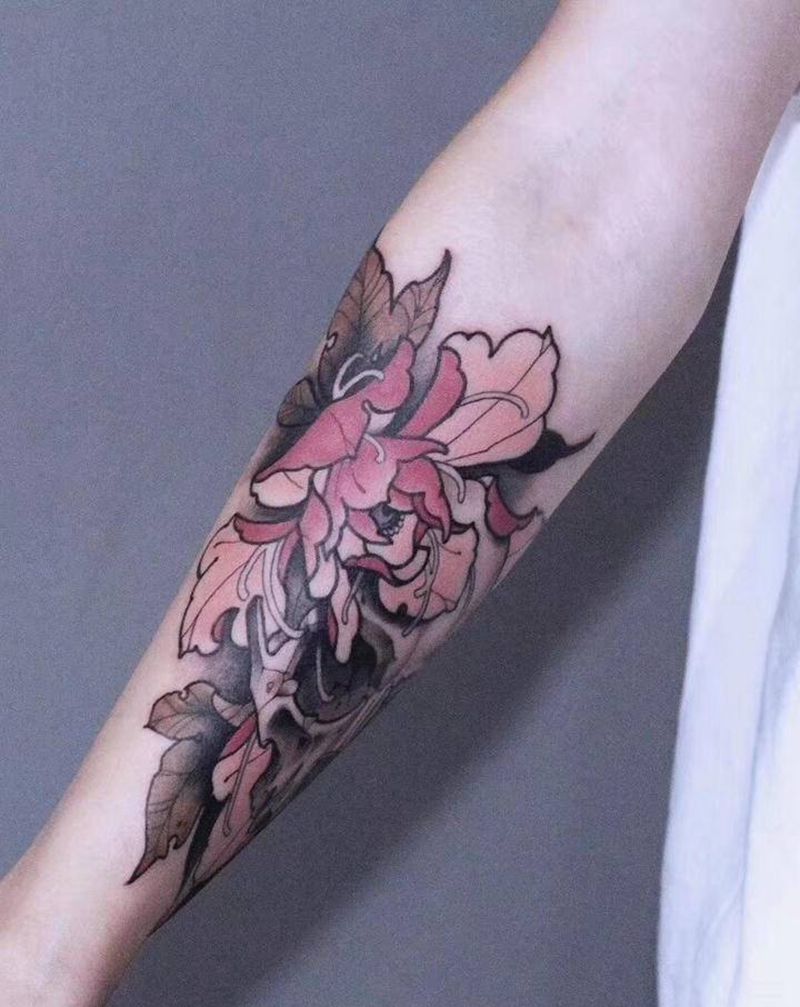 骷髅纹身图片_手臂New School纹身图案