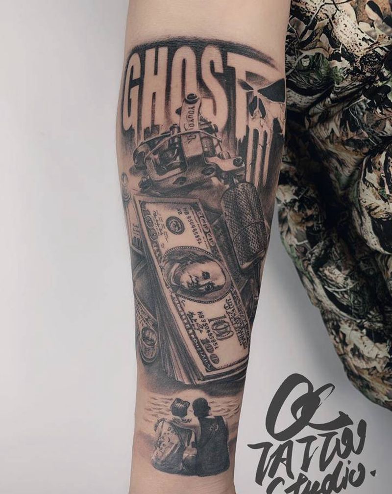 生活纹身图片_手臂欧美写实纹身图案