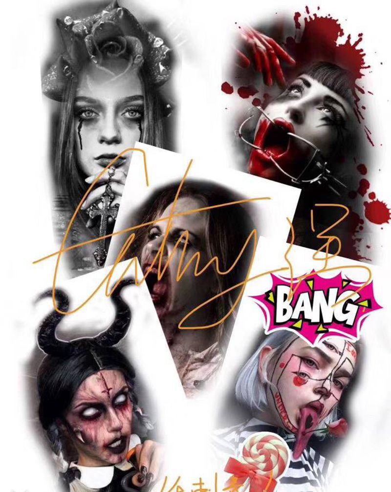 先到先得纹身图片_欧美写实纹身图案