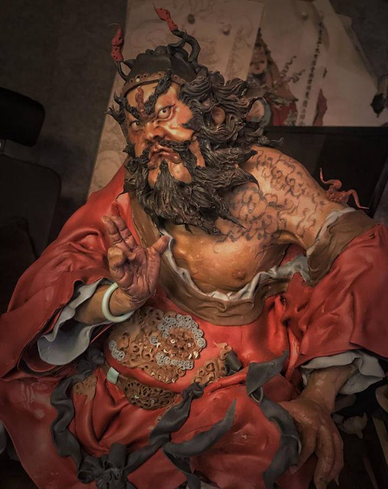 雕塑作品 钟馗纹身图片_雕塑钟馗纹身图案