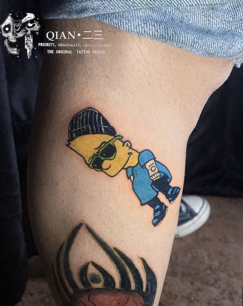 school卡通小图纹身图片_Old School点刺暗黑卡通纹身图案