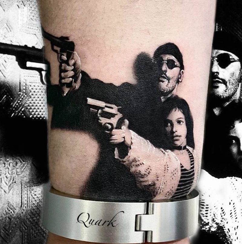 这个杀手不太冷纹身图片_手部欧美写实纹身图案