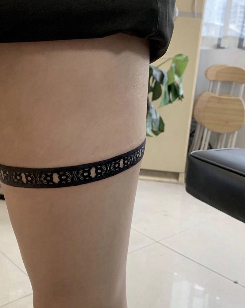 遮盖纹身图片_腿部纹身图案