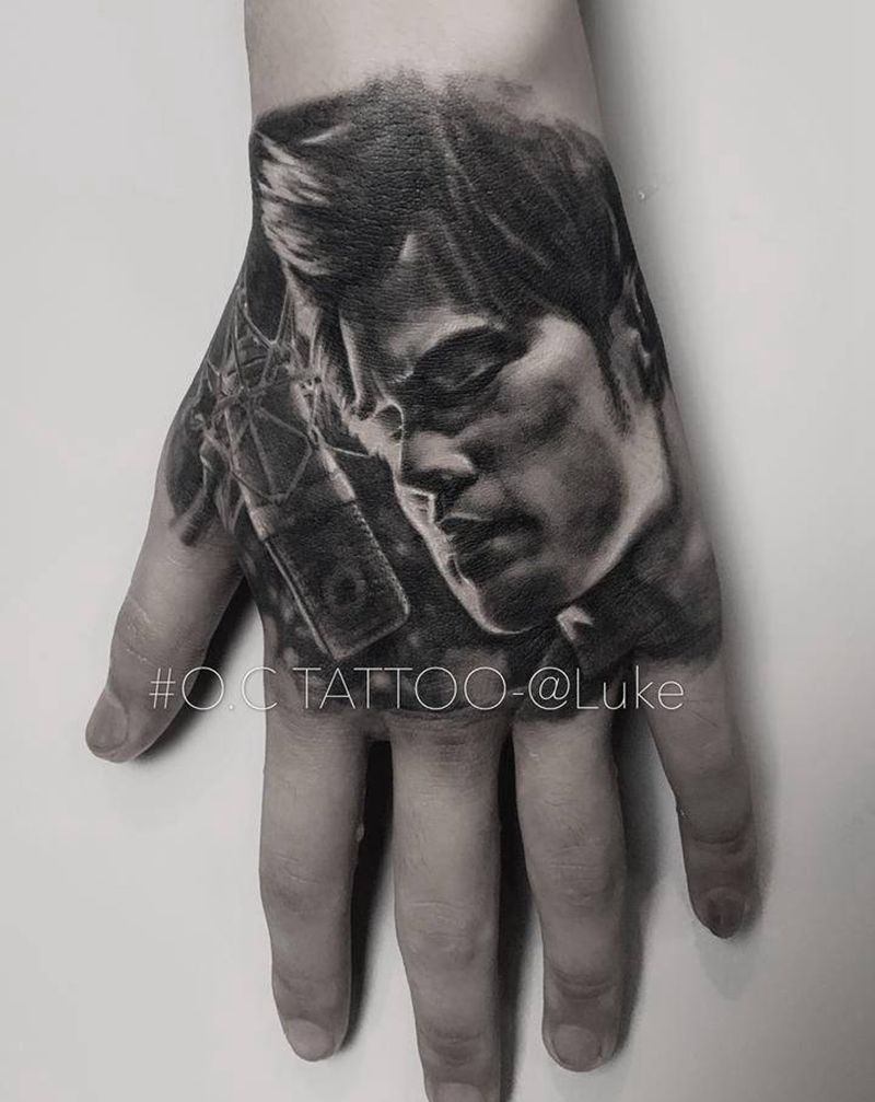 Jaychou纹身图片_手部欧美写实纹身图案