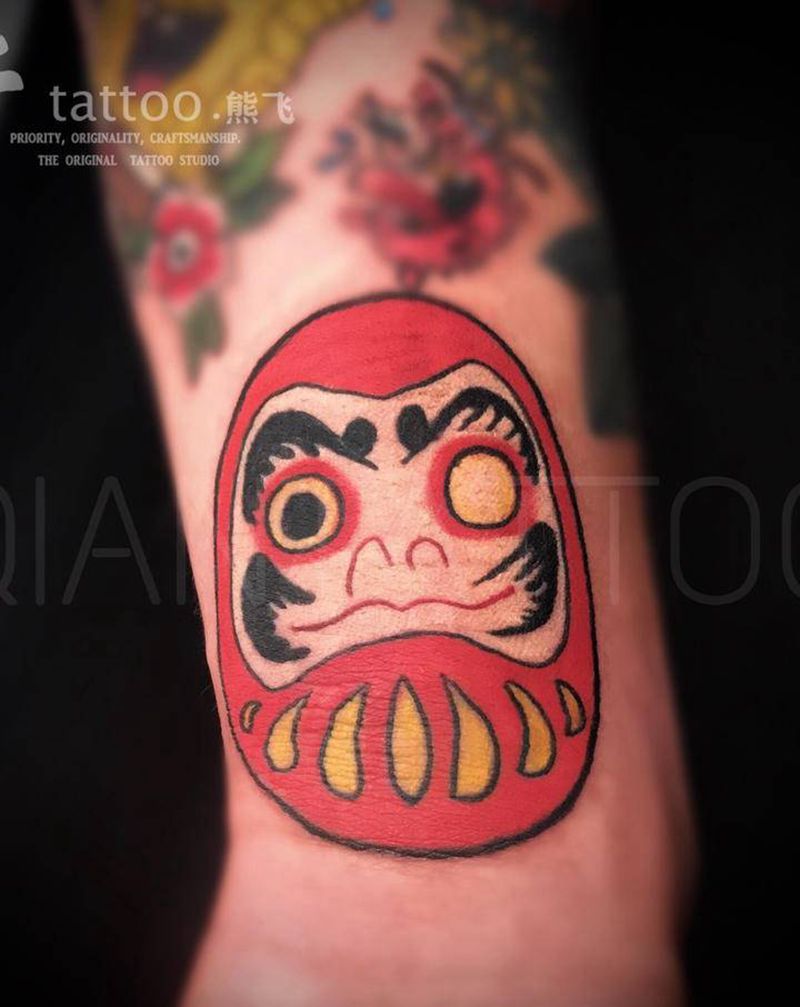 达摩蛋纹身图片_老传统纹身图案