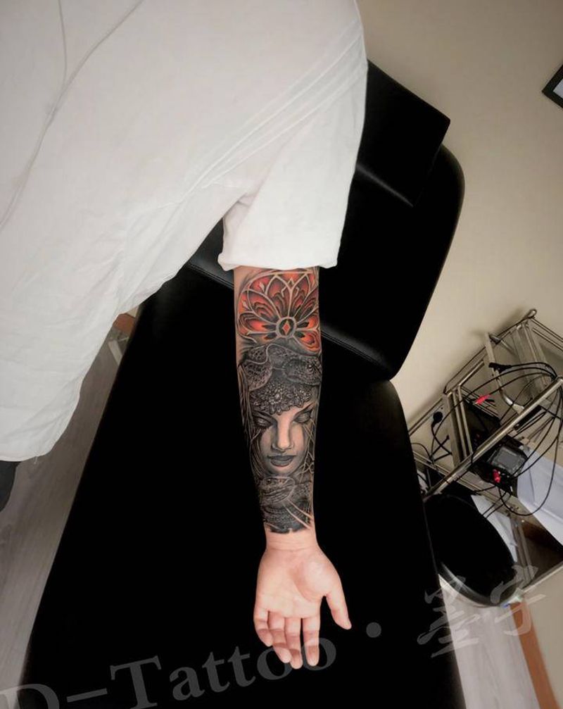 写实作品纹身图片_手臂欧美写实纹身图案