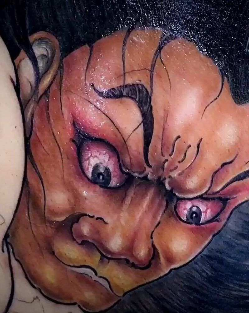 武松纹身图片_背部新传统纹身图案
