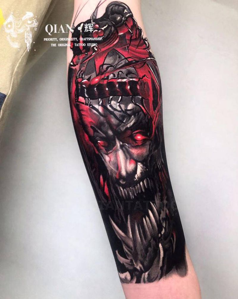 进修学员作品纹身图片_手臂New School欧美写实进修学员学重庆纹身图案