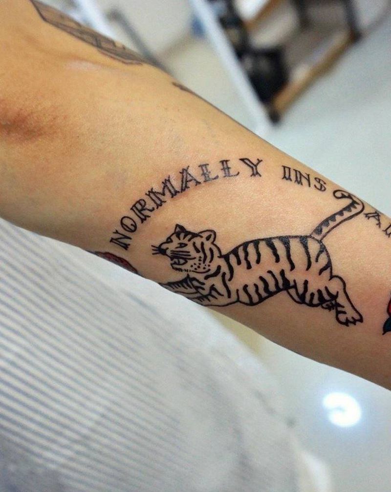 老虎纹身图片_手臂纹身图案