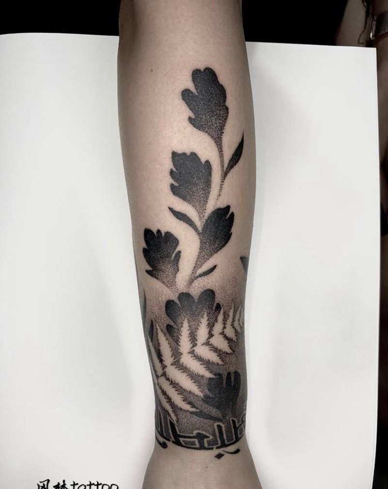 点刺包小臂纹身图片_手臂点刺纹身图案