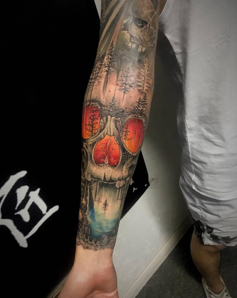 欧美花臂……纹身图片_手臂欧美写实纹身图案