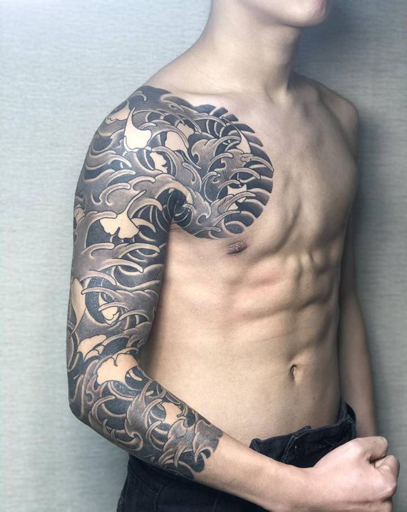 待续纹身图片_老传统纹身图案