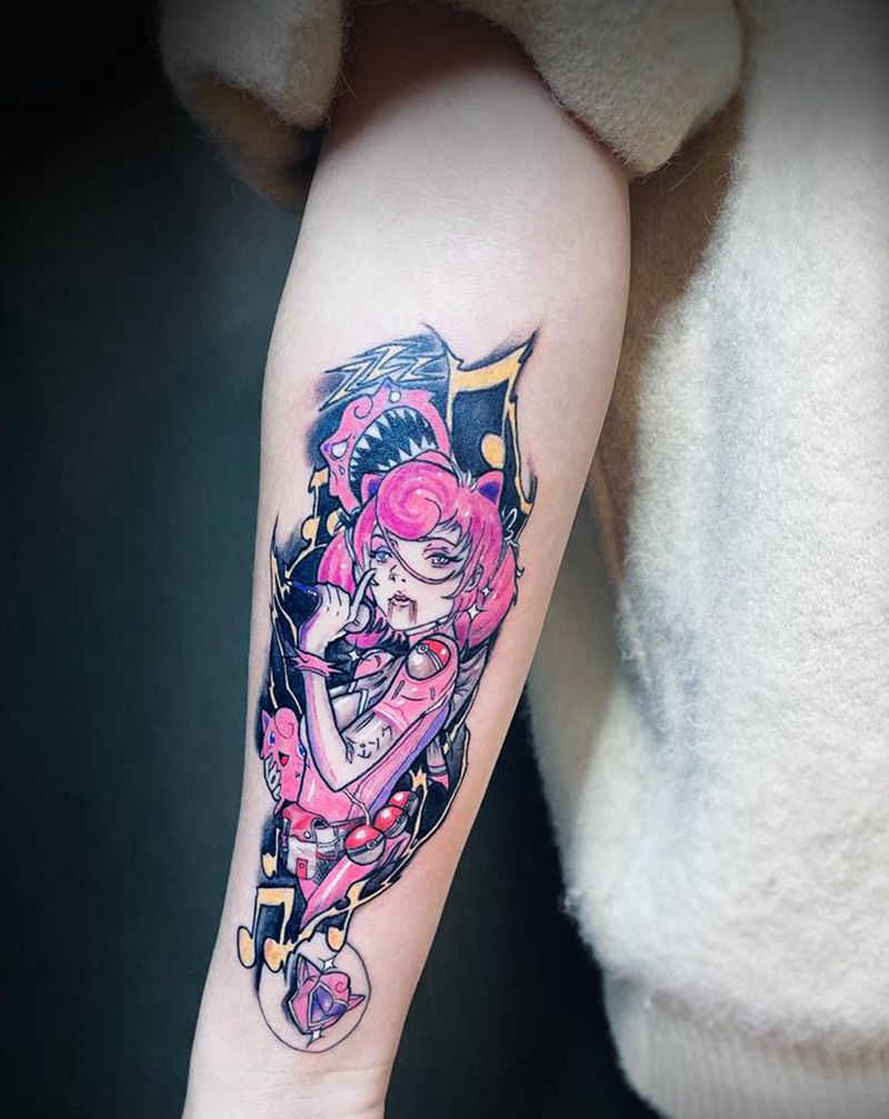 动漫纹身图片_手臂新传统纹身图案