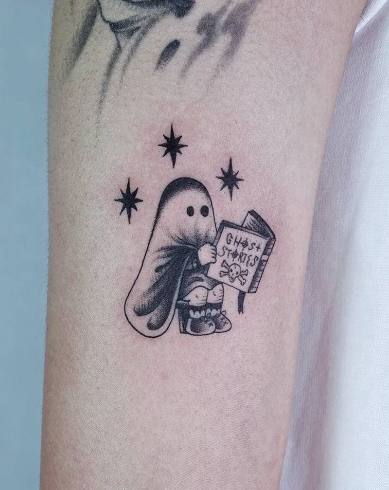 鬼精灵纹身图片_手臂New School纹身图案